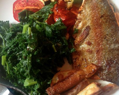 trout veg and kale